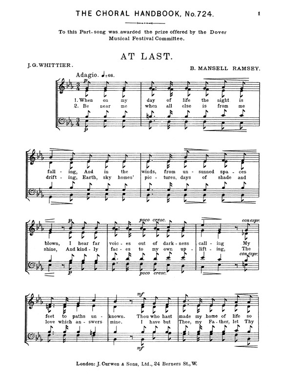 Ramsey At Last Satb