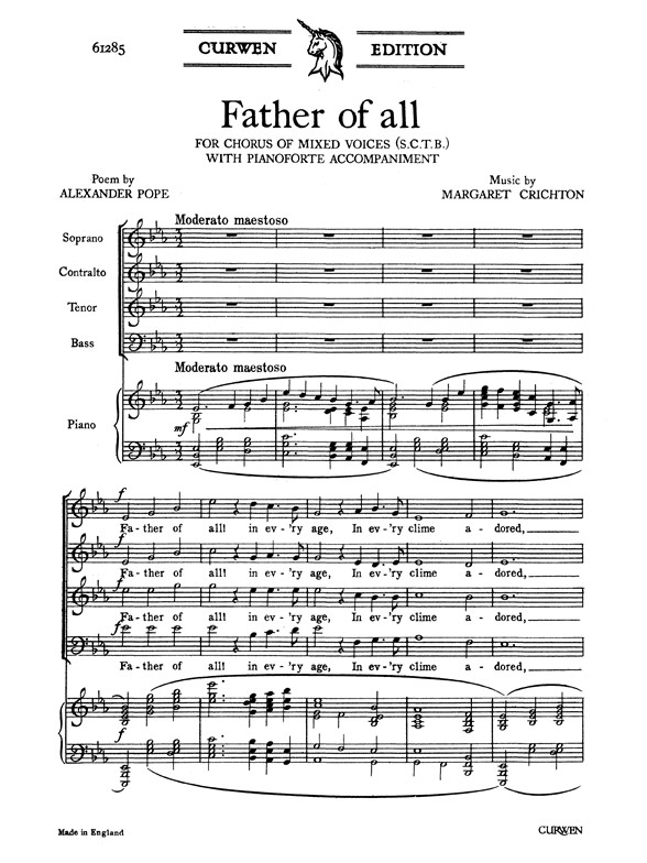 Crichton Father Of All Satb