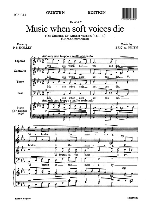 Smith Music When Soft Voices Satb