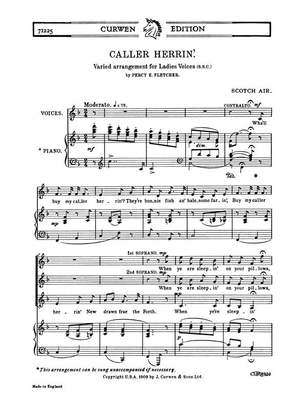 Fletcher, P Caller Herrin' Ssa/Piano