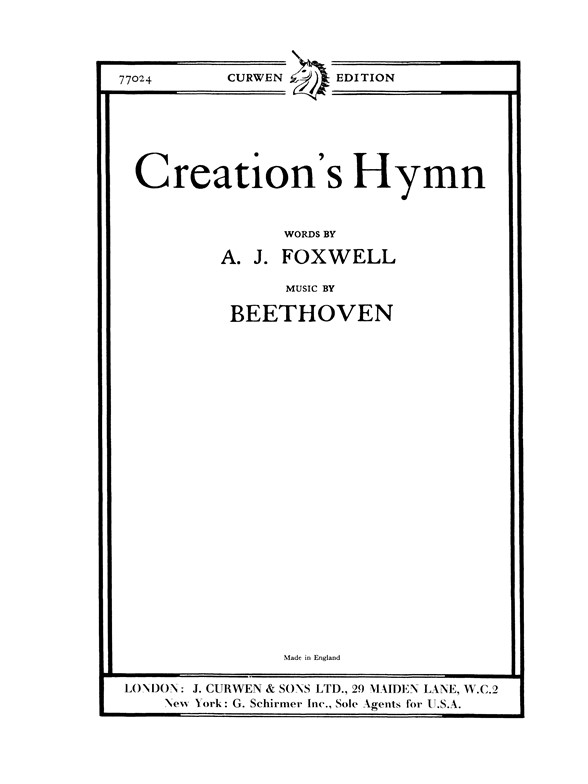 Beethoven Creations Hymn Unison
