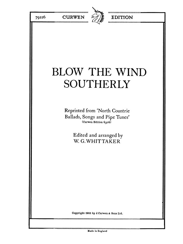 Whittaker, W Blow The Wind Southerly Unison