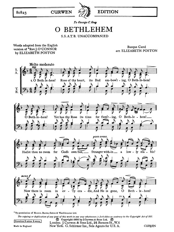 Elizabeth Poston: O Bethlehem