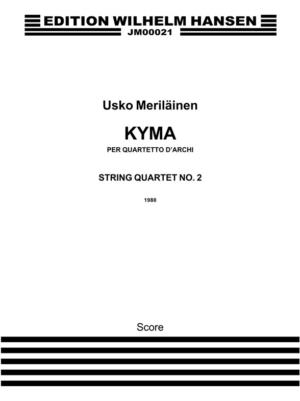 Usko Meriläinen: String Quartet No.2 'Kyma' (Score)