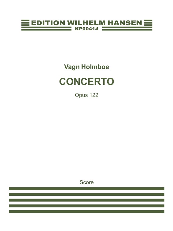 Holmboe: Concerto OP.122 Recorder and Orchestra (Full Score)
