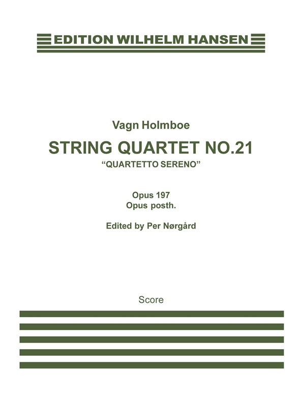 Holmboe Quartetto Sereno Op 197 Sc