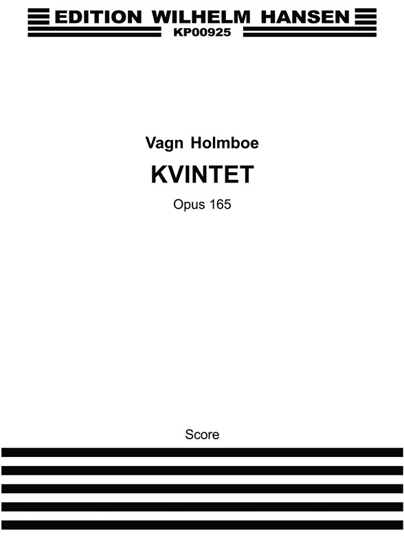 Holmboe Str Quintet Op 165 Score