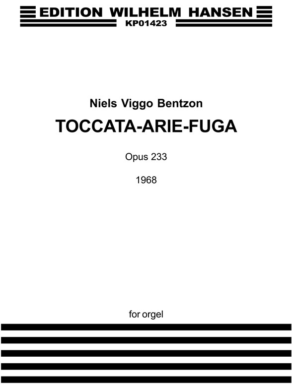 Bentzon Toccata Arie Fuga Op 233 Org