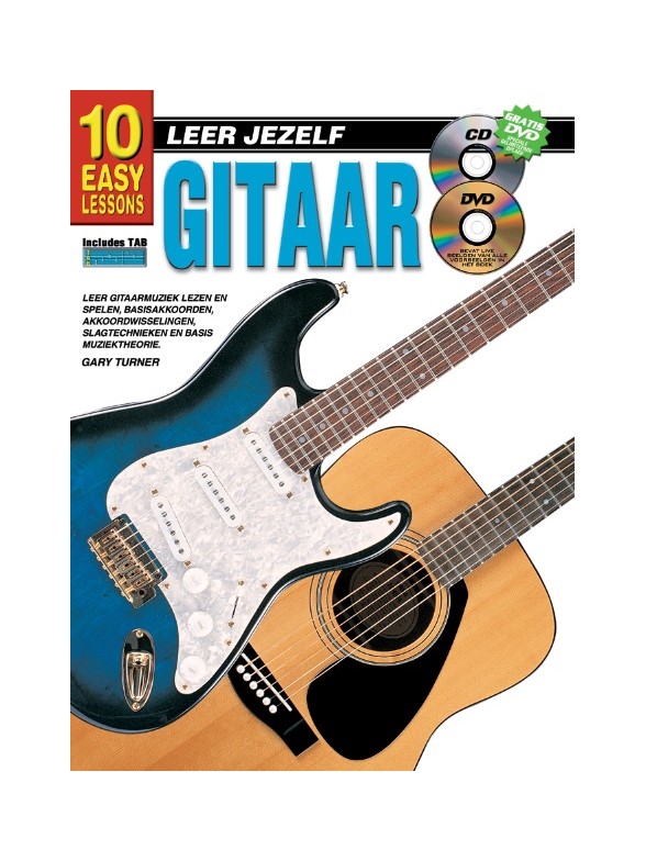 Gary Turner: 10 Easy Lessons Gitaar (Book/CD/DVD) (Dutch Language Edition)