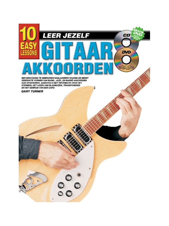 Gary Turner: 10 Easy Lessons Gitaar Akkoorden (Book/CD/DVD) (Dutch Language Edition)
