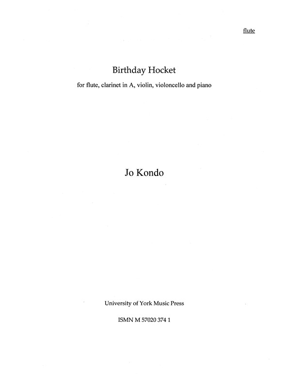 Jo Kondo: Birthday Hocket (Parts)
