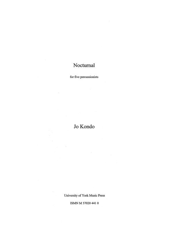 Jo Kondo: Nocturnal (Score)