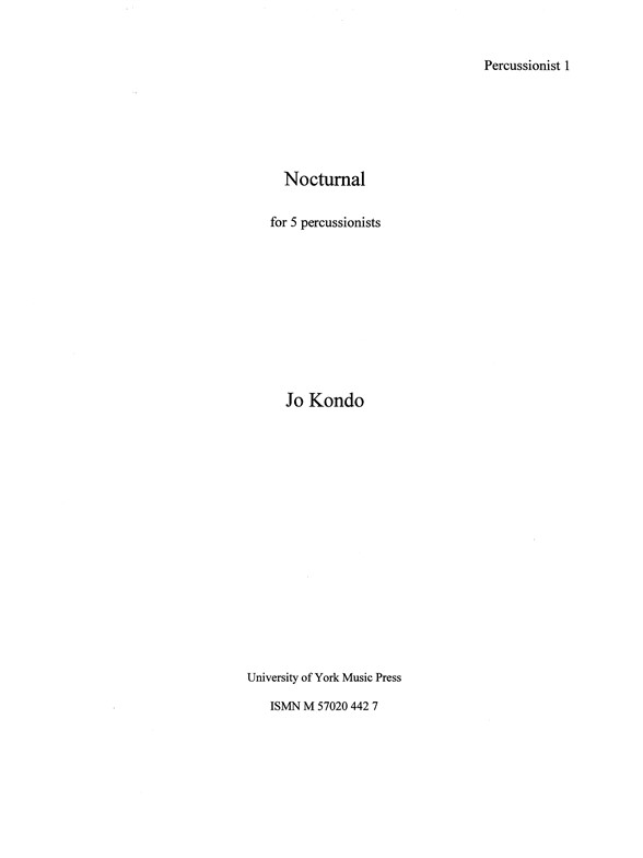 Jo Kondo: Nocturnal (Parts)