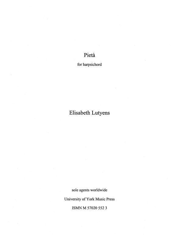 Elisabeth Lutyens: Pietá Op.104