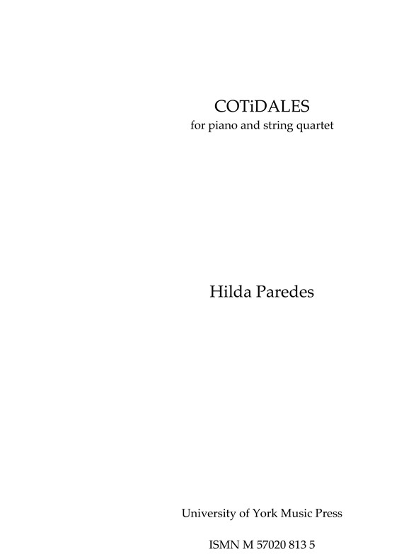 Hilda Paredes: Cotidales