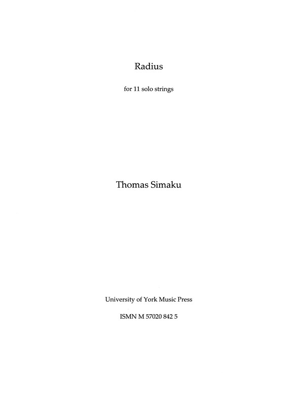 Thomas Simaku: Radius