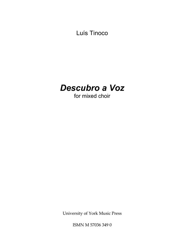 Luis Tinoco: Descubro a Voz