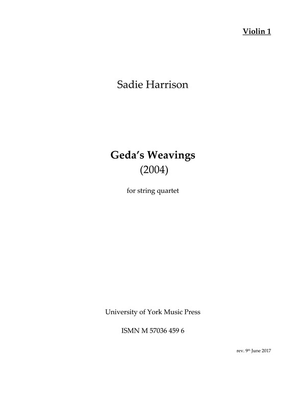 Sadie Harrison: Geda's Weavings - Parts