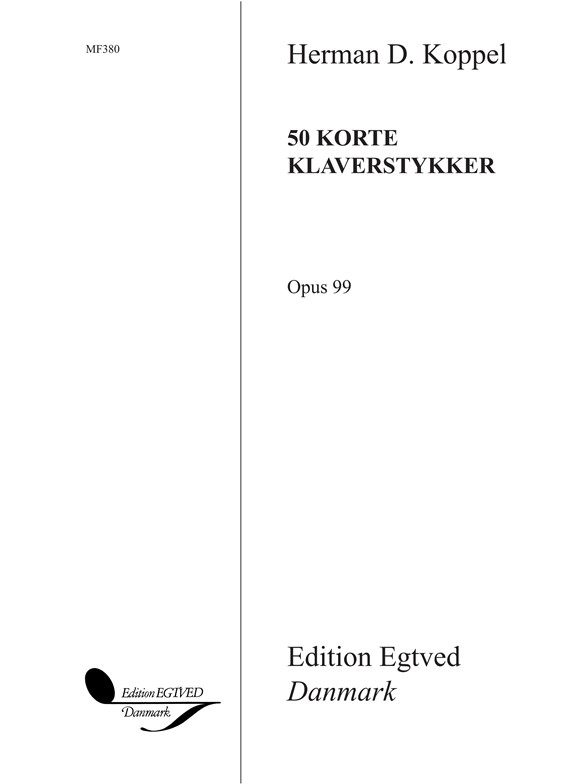 50 KORTE KLAVERSTYKKER, OP 99