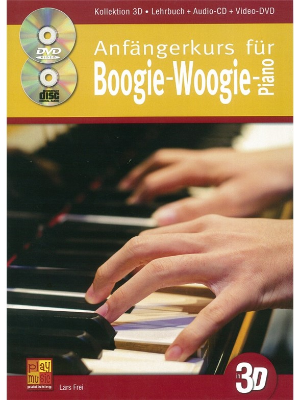 Lars Frei: Anfängerkurs Für Boogie-Woogie-Piano In 3D (Buch/CD/DVD)