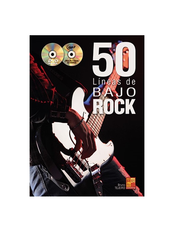 Bruno Tejeiro: 50 Líneas De Bajo Rock (Libro/CD/DVD)