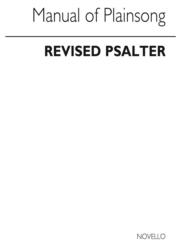 Psalter Manual Of Plainsong Revised