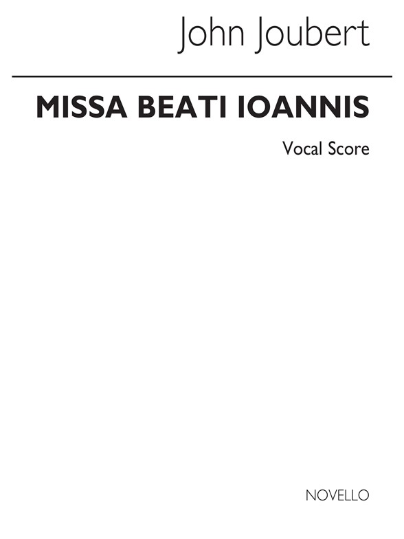 Joubert: Missa Beati Ioannis Op.37 (Vocal Score)