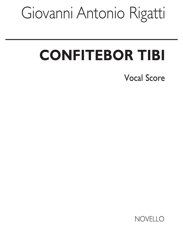 Rigatti: Confitebor Tibi Domine (Vocal Score)