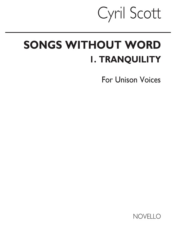 SCOTT CYRIL TRANQUILITY VOICE & PIANO BOOK