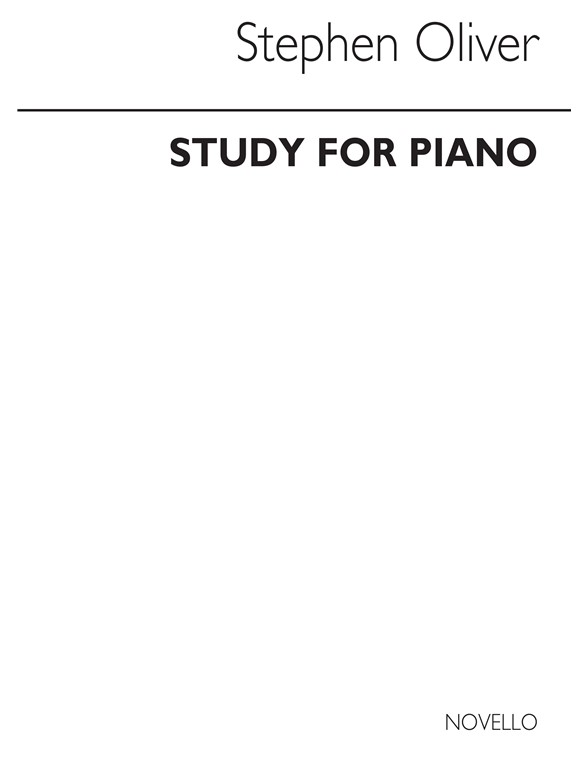 Oliver Study For Piano Pf Solo Sheet