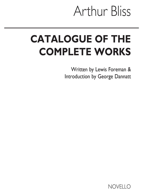 Bliss: Catalogue Of The Complete Works