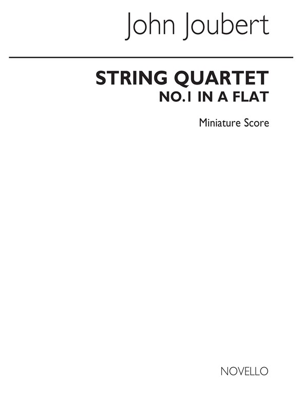 Joubert: String Quartet No.1 In A Flat (Miniature Score)