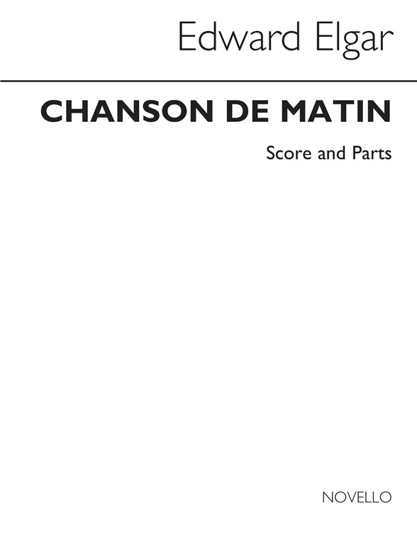 Elgar Chanson De Matin Recorder Quintet Score/Parts Arr Murray