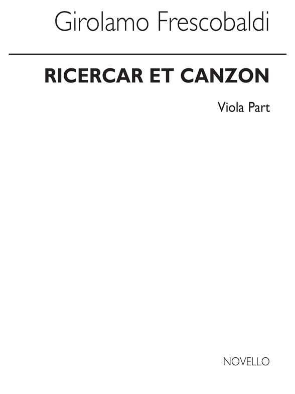 Girolamo Frescobaldi: Ricercar Et Canzon - Viola