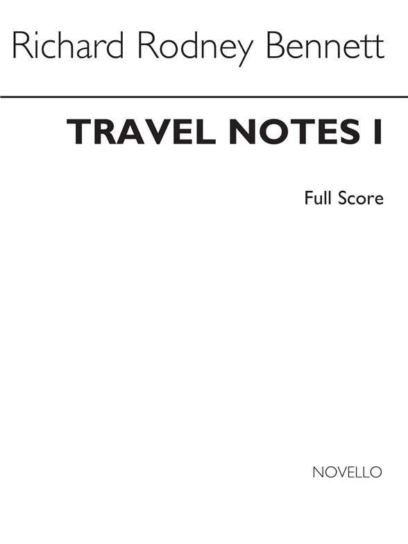 RR Bennett: Travel Notes for String Quartet - Book 1