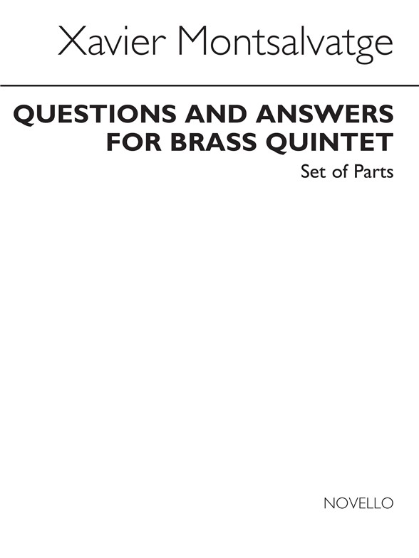 Montsalvatge: Questions & Answers for Brass Quintet (Parts)