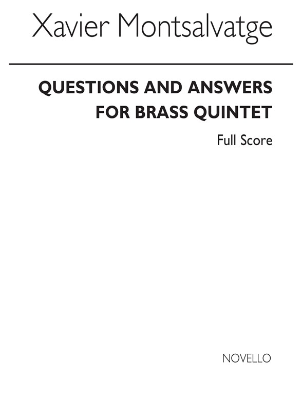 Montsalvatge: Questions & Answers for Brass Quintet (Score)