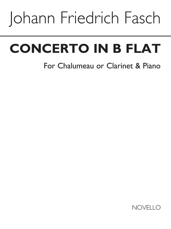 Fasch/Platt: Concerto In B Flat For Clarinet
