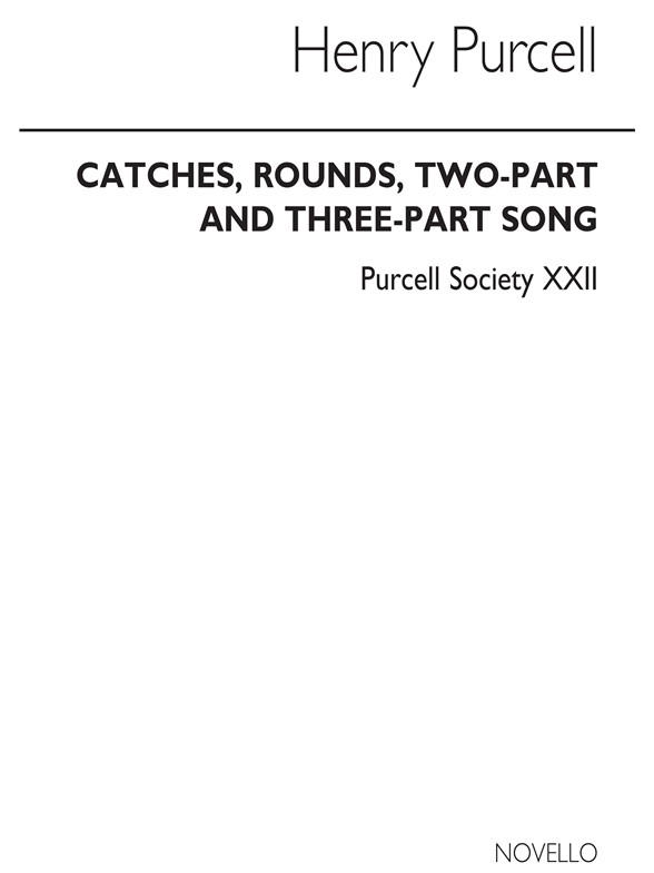 Purcell Society Volume 22 - Catches (Original Engraving)