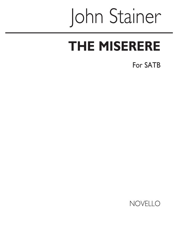 John Stainer: The Miserere Satb/Satb (English)