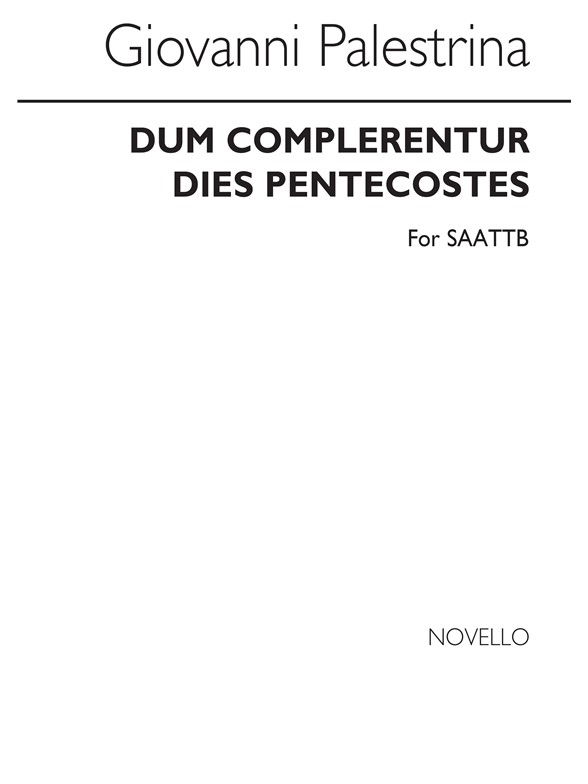 Palestrina Dum Complerentur Des Pentecostes Saattb/Pf