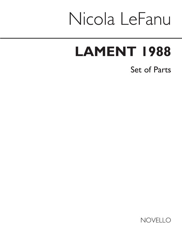 Nicola LeFanu: Lament (Oboe, Clarinet, Viola and Cello Parts)