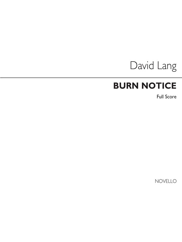 David Lang: Burn Notice (Score)