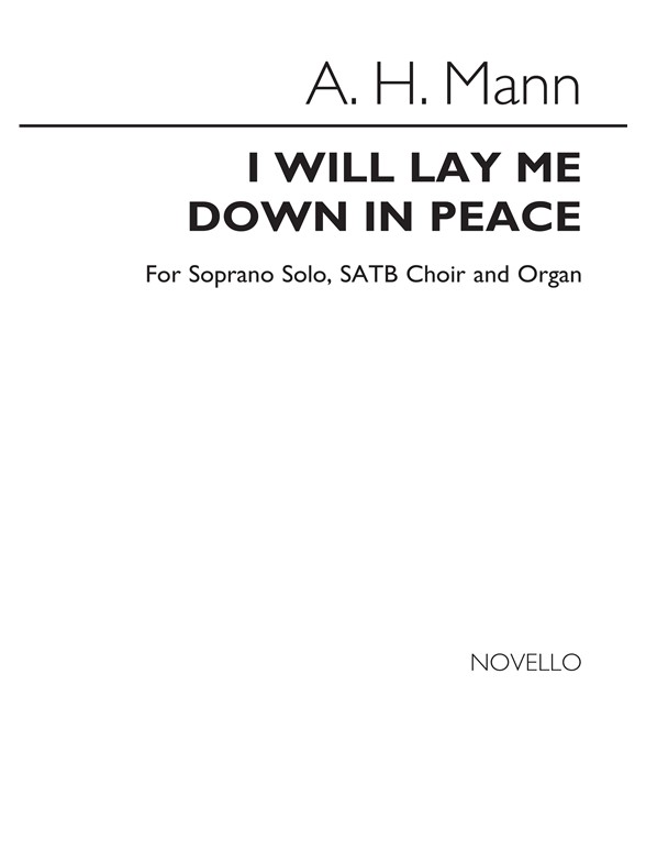 Arthur Henry Mann: I Will Lay Me Down In Peace S/Satb/Organ