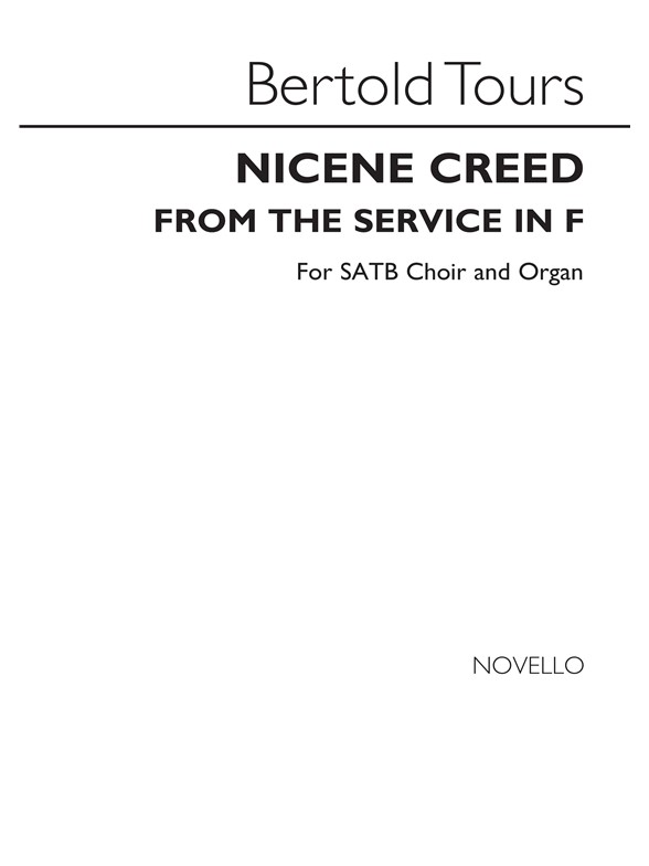 Berthold Tours: The Nicene Creed In F (From Tours Service In F) Satb/Organ