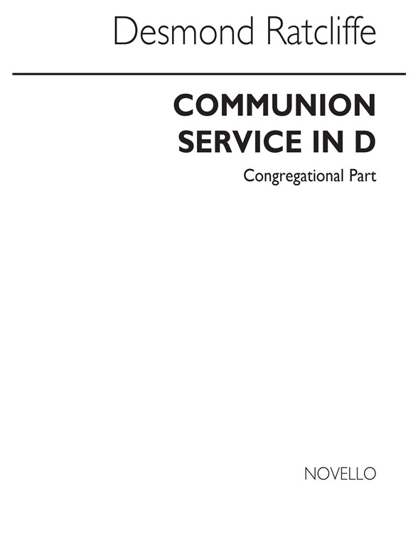 Desmond Ratcliffe: Communion Service In D Congregational Part