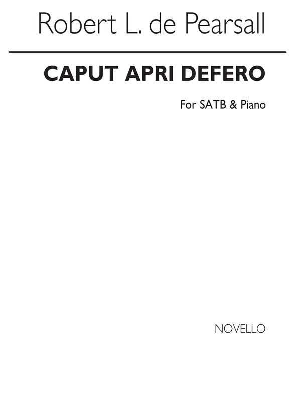 Pearsall, R Caput Apri Defero Satb/Pf
