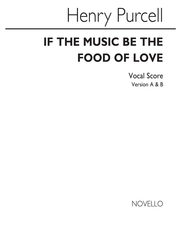 Purcell, H Of Music Be The Food Of Love 1st Setting Vo 25 Vs