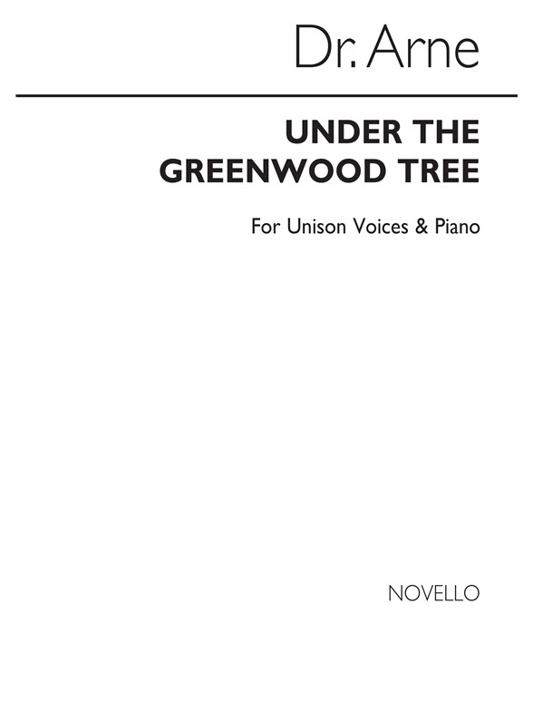 Arne Under The Greenwood Tree Voice/Piano