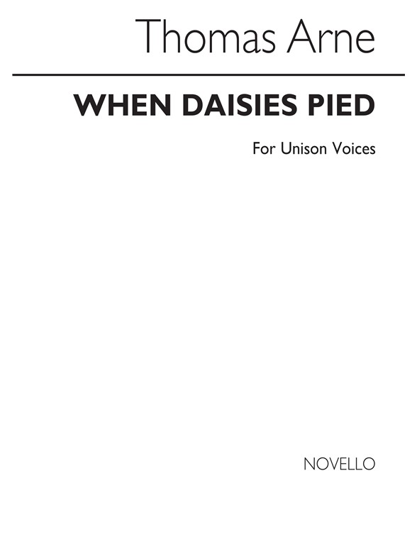 Arne When Daisies Pied Unison